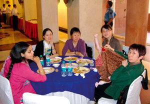 Chinese and Indian delegates at the symposium